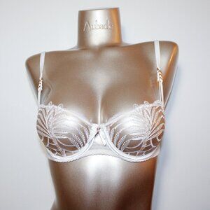 Aubade Paris Sample Hypnolove Gold Feather Bra with Jewel 34B
